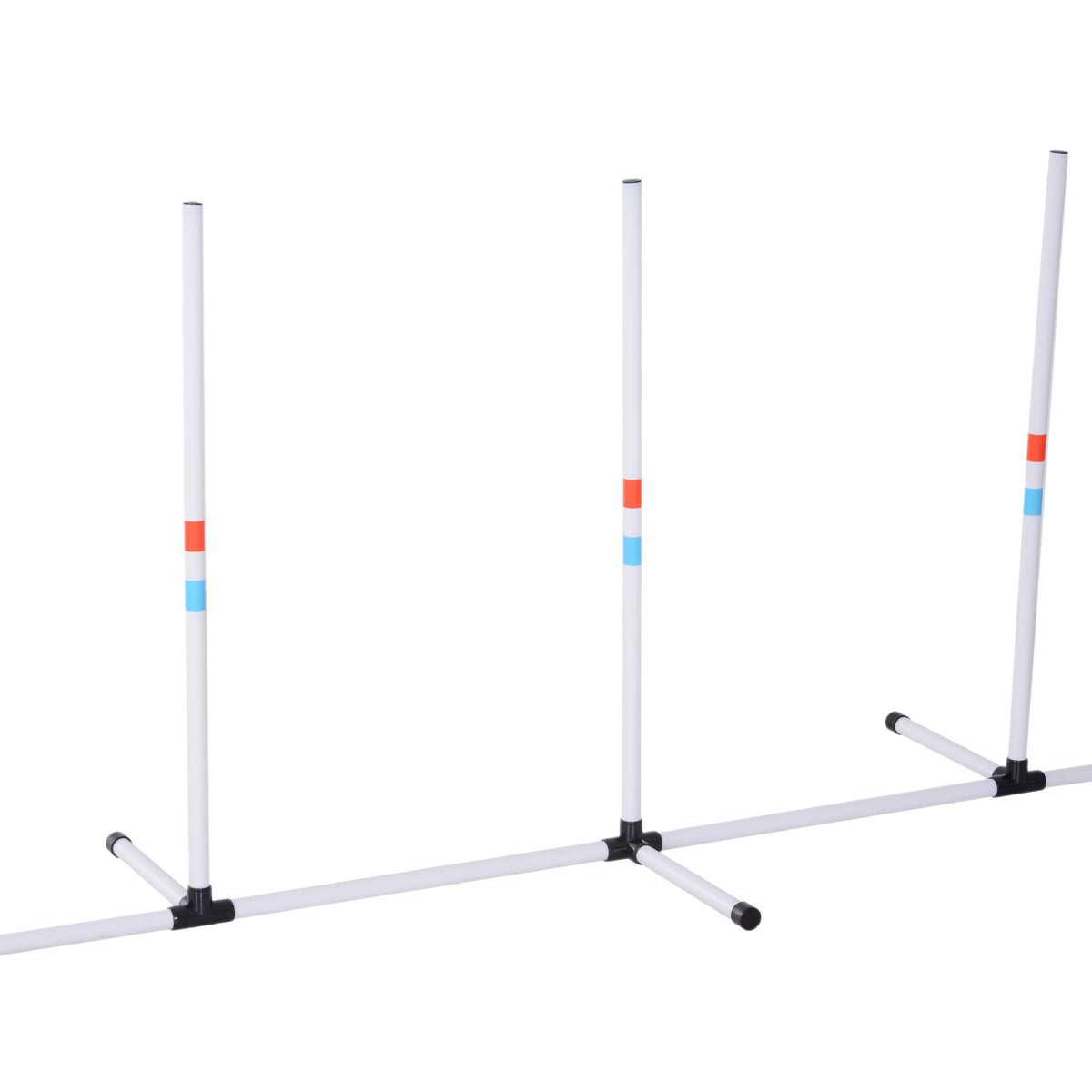 Dog Agility Weave Poles – 6-Pole Set, 129 in Course with Storage Bag, White – view 8