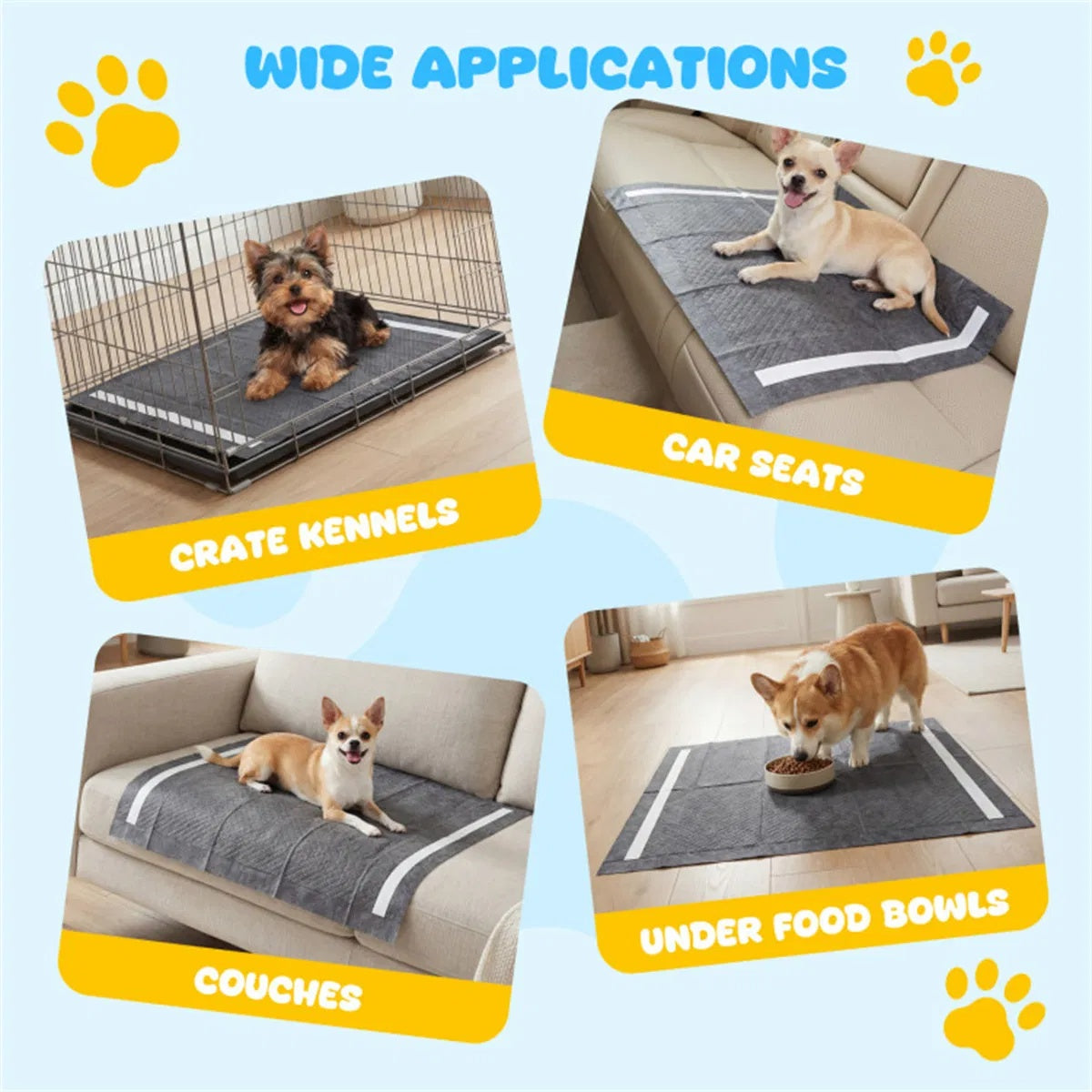 Charcoal Dog Pee Pads 24 x 24 in, 150 Count – 6-Layer Puppy Potty Training Pads – view 7