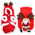 Santa Claus Christmas Pet Costume with 3D Reindeer Antlers for Small Dogs & Cats, Red – view 3