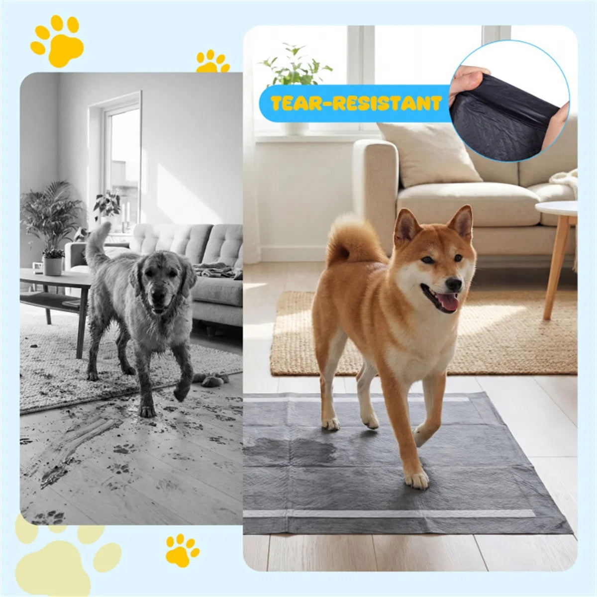 Charcoal Dog Pee Pads 24 x 24 in, 150 Count – 6-Layer Puppy Potty Training Pads – view 3