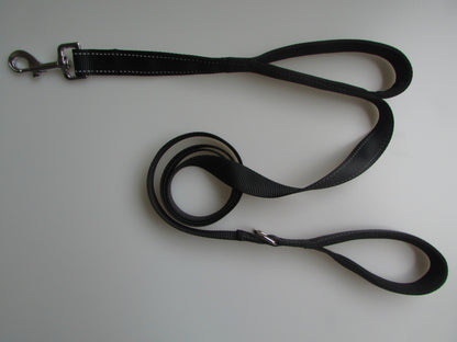 Double Handle Reflective Dog Leash – 6 ft Nylon Lead with Traffic Handle &amp; Neoprene Grip, 5 Colors – view 2