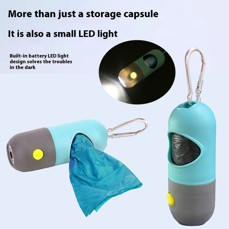 LED Dog Poop Bag Dispenser – Portable Holder with Light, 5 Colors – view 2