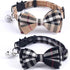 Breakaway Cat Collars 2-Pack – Plaid Kitten Collars with Removable Bow Tie & Bell, Adjustable 7.8–10.2 in