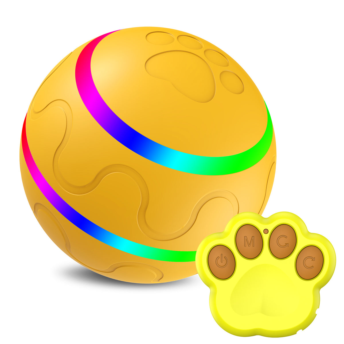 Self-Rotating Rechargeable Cat Ball Toy with Auto Direction Change, Silicone and ABS – view 16