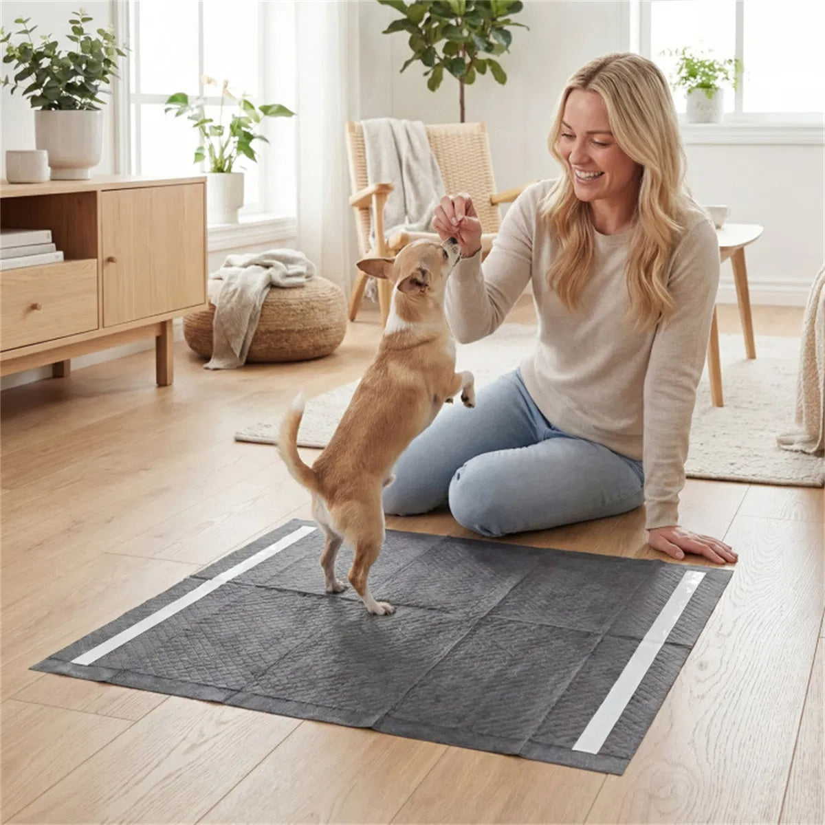 Charcoal Dog Pee Pads 24 x 24 in, 150 Count – 6-Layer Puppy Potty Training Pads – view 2