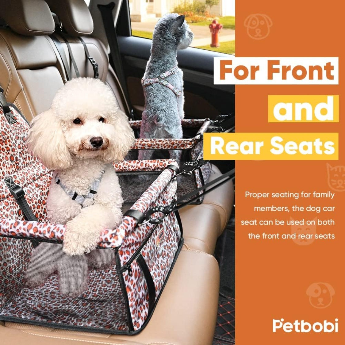 Small Dog Car Booster Seat – Foldable Front Seat with Sturdy Frame &amp; Breathable Mesh – view 5