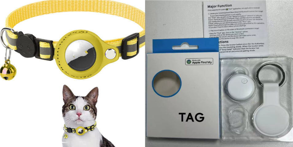 Reflective Nylon Collar with Waterproof Tracker Holder – For Round Bluetooth Trackers, Cats &amp; Dogs – view 19
