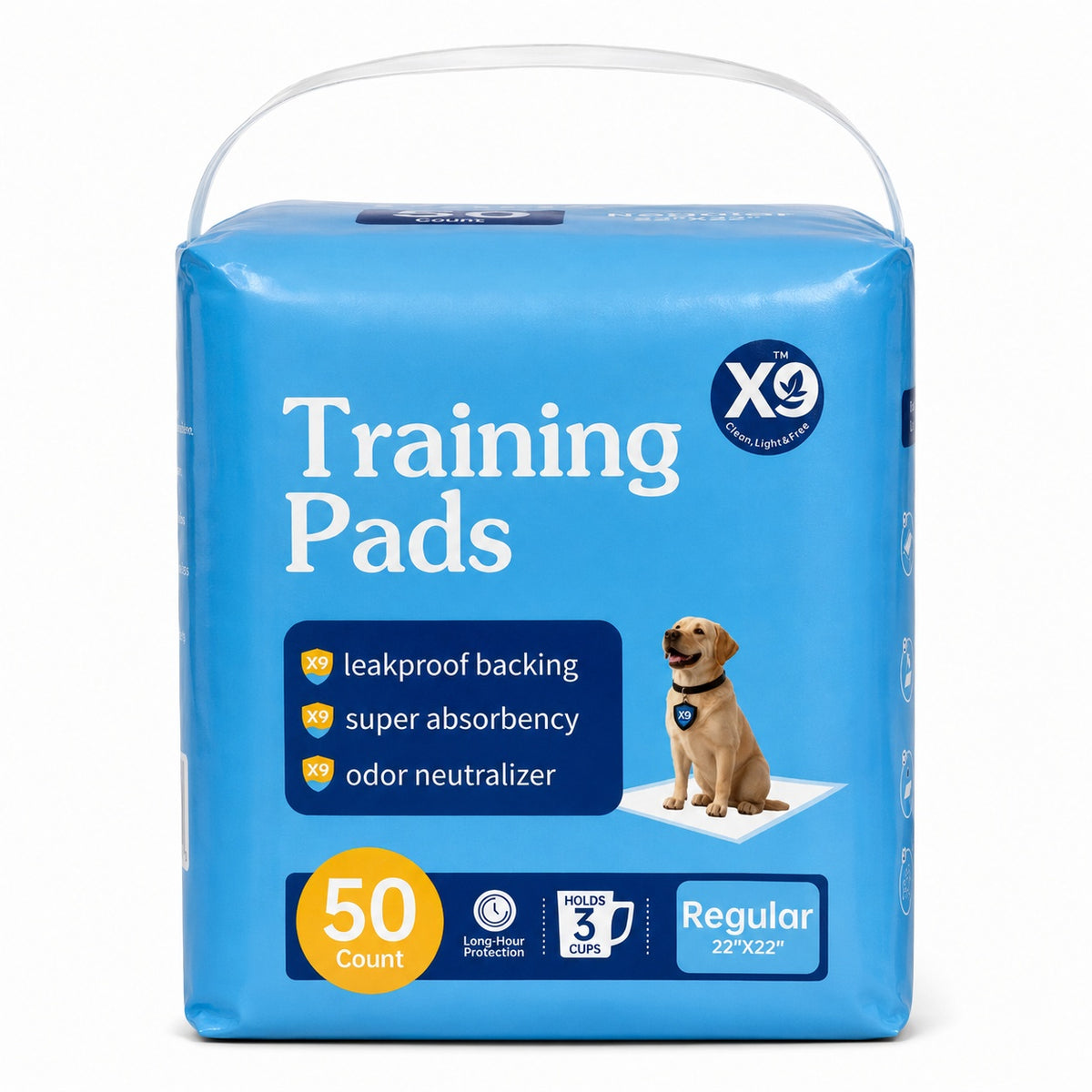 Disposable Dog Training Pads 22 x 22 in – Quilted, Tear-Resistant Top