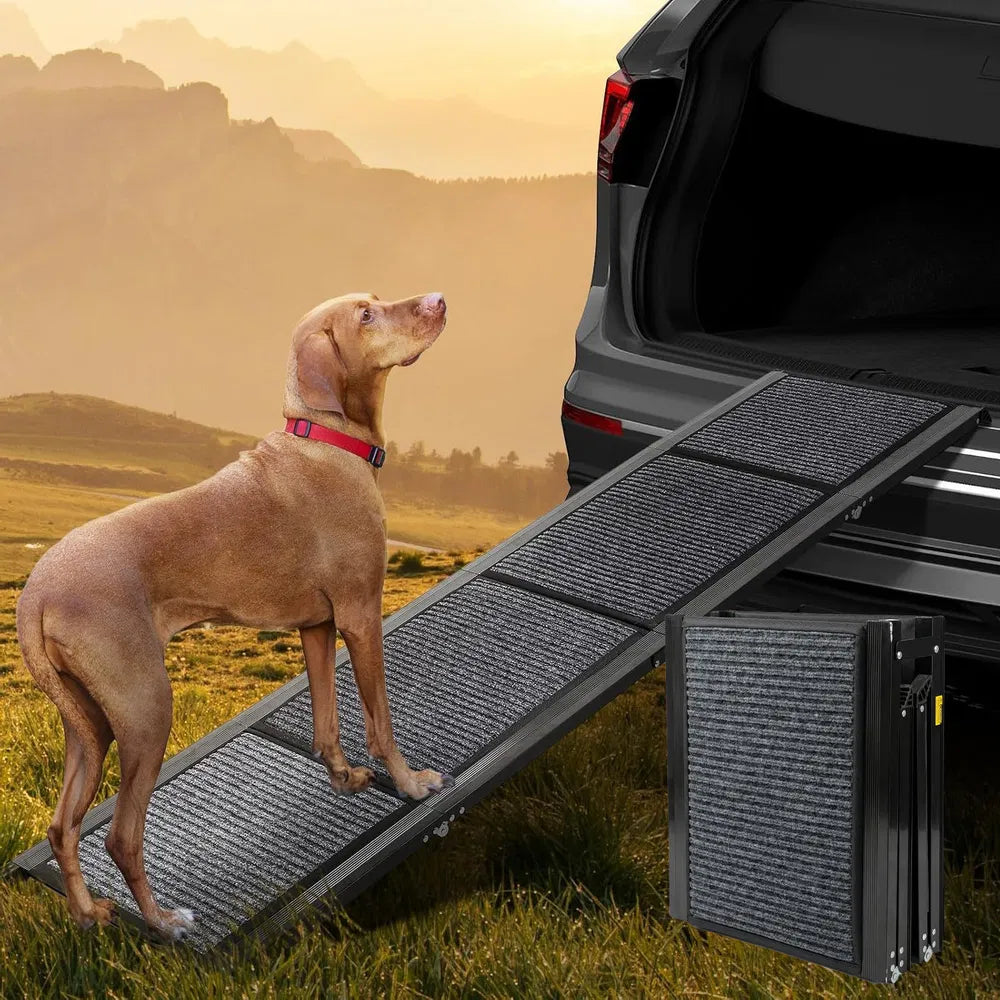 Folding Dog Ramp for Car, SUV &amp; Truck – 71 in Long, 19 in Wide, Non-Slip Surface – view 8