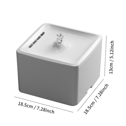 Square Pet Water Dispenser – Simple Water Station for Cats &amp; Dogs, White or Black – view 7