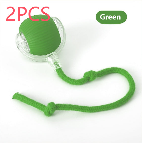 Self-Driving Rolling Ball Cat Toy – 3 Modes, Bird Chirp Sound, Tail &amp; Rope Attachments – view 23