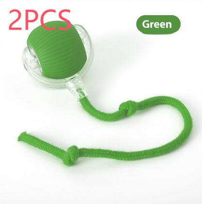 Self-Driving Rolling Ball Cat Toy – 3 Modes, Bird Chirp Sound, Tail &amp; Rope Attachments – view 23