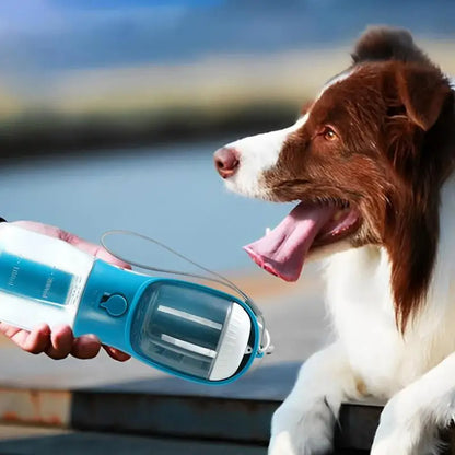 3-in-1 Dog Water Bottle – Travel Cup with Food Container, Waste Bag Holder &amp; Filter, 300 ml – view 6