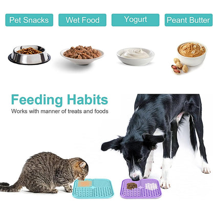 Silicone Lick Mats for Dogs and Cats 2-Pack with Suction Cups and Textured Surfaces – view 3