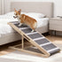 Foldable Wooden Dog Ramp for Couch, Bed or Car with 4 Height Settings and Carpet Surface