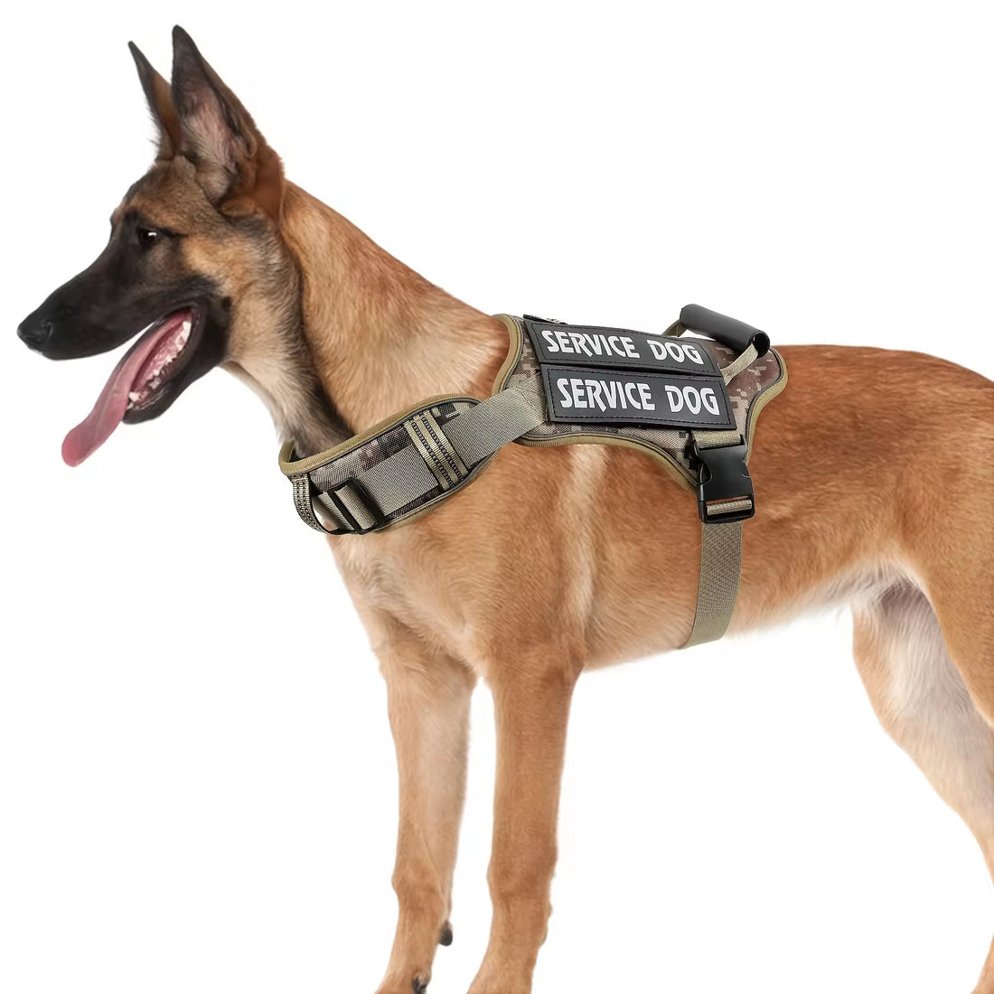 Tactical Service Dog Harness with Handle – Adjustable, Reflective Vest for Walking &amp; Training, S–L – view 2