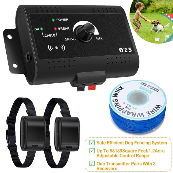 Electric Dog Fence System – In-Ground Boundary with 2 Receiver Collars, Beep &amp; Static Modes, Up to 1.2 Acres – view 9