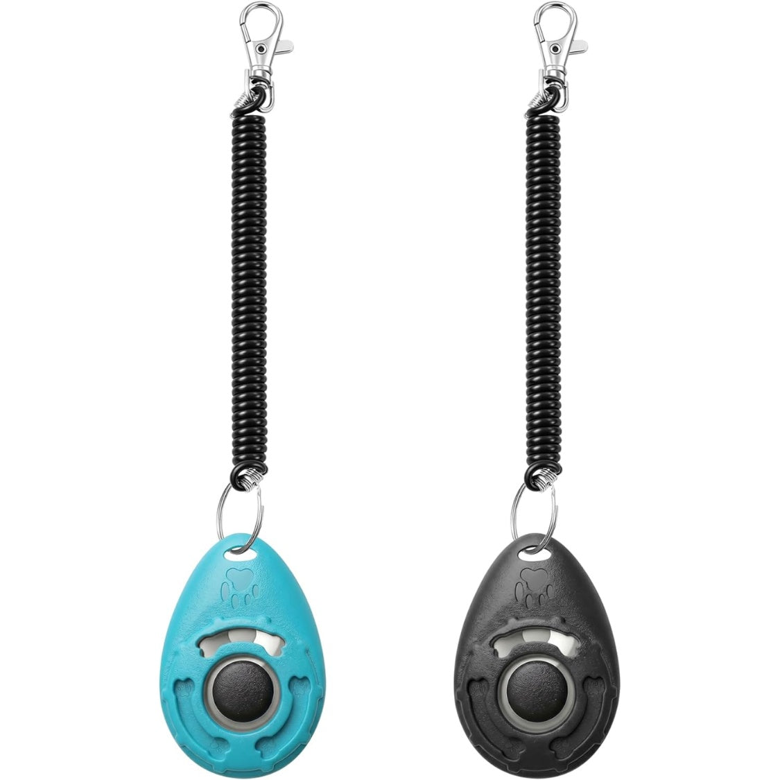 Dog Training Clicker with Stretchy Wrist Strap – 2-Pack (Black &amp; Blue) – view 2