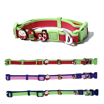 Two-Tone Embossed Dog Leash Set with 3 DIY Charms – Waterproof PVC, 15, 20 &amp; 25 mm, Red, Green or Pink – view 10