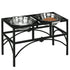 Elevated Double Dog Bowl Stand, Iron Frame with 2 Stainless Steel Bowls, 14 in Black and Silver – view 9
