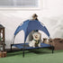 Elevated Cooling Dog Cot with Canopy – Breathable Mesh, Steel Frame, Up to 44 lbs, Dark Blue/Black – view 6