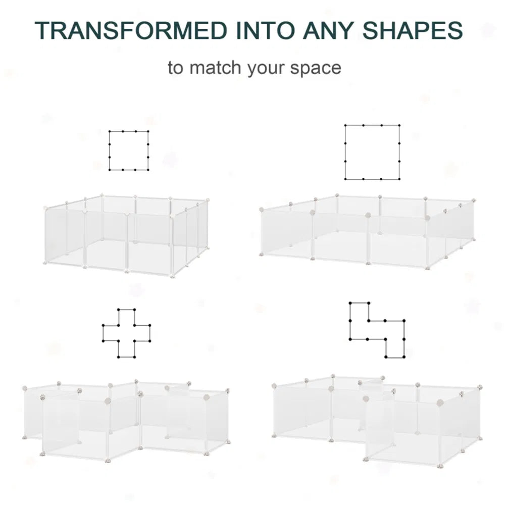 Small Animal Playpen – 12-Panel DIY Pen for Rabbits &amp; Guinea Pigs, 41 x 41 in – view 4