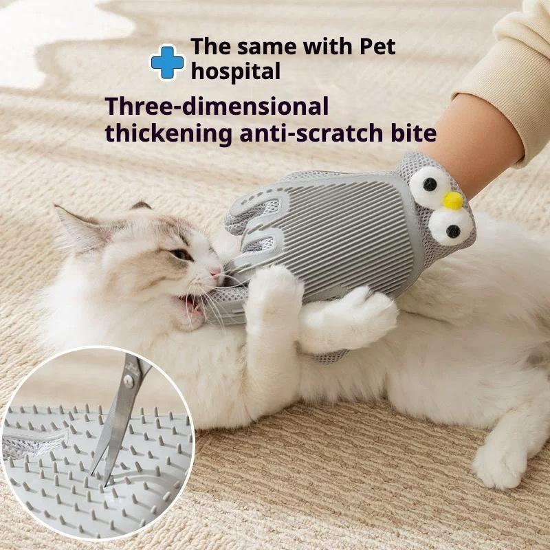 Double-Sided Pet Grooming Glove for Cats and Dogs – Silicone Hair Removal Glove Brush – view 6