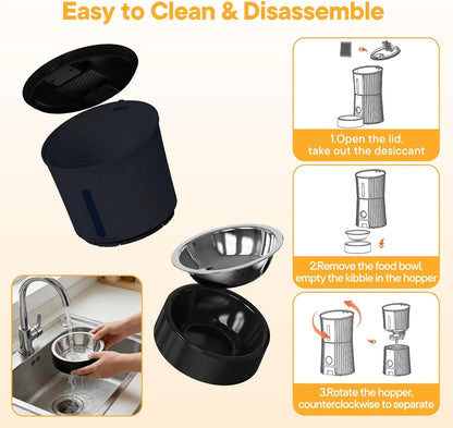 Wi-Fi Smart Pet Feeder, 4 L – App-Controlled Automatic Food Dispenser for Cats &amp; Dogs – view 4