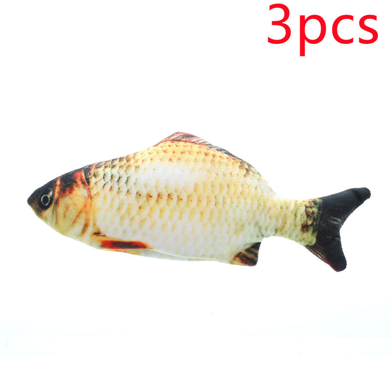 Electric Flopping Fish Cat Toy – 11.8 in Soft Plush Fish with Catnip Pocket, Tap-Activated – view 12