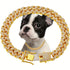Shiny Metal Chain Dog Collar – Diamond-Style Alloy Necklace for Pets, Gold or Silver, S–3XL – view 2
