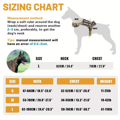 Tactical Service Dog Harness with Handle – Adjustable, Reflective Vest for Walking &amp; Training, S–L – view 4