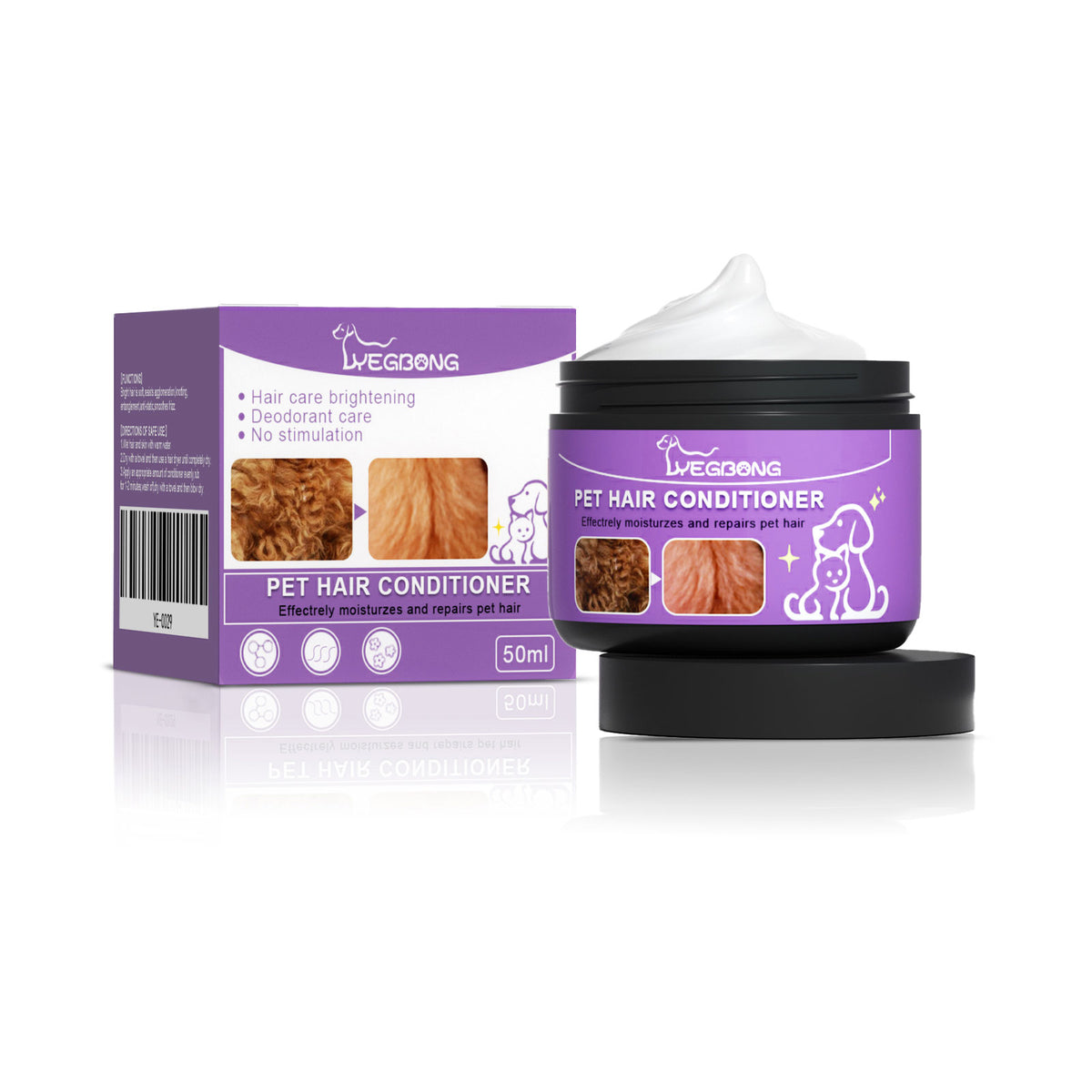 Pet Coat Conditioner for Dogs &amp; Cats – 50 ml Detangling Rinse-Out Conditioner, Scented – view 2