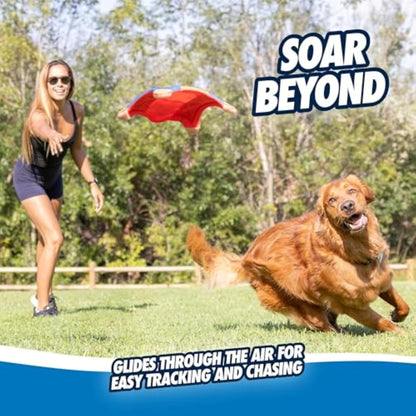 Squirrel Flying Fetch Toy for Dogs – Floating Soft Canvas Flyer, 9.5 in, Orange – view 2