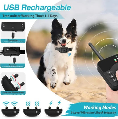 2-in-1 Wireless Dog Fence &amp; Remote Training Collar – 20–850 ft Range, Rechargeable, IPX6 Waterproof – view 3