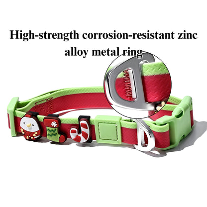 Two-Tone Embossed Dog Leash Set with 3 DIY Charms – Waterproof PVC, 15, 20 &amp; 25 mm, Red, Green or Pink – view 9