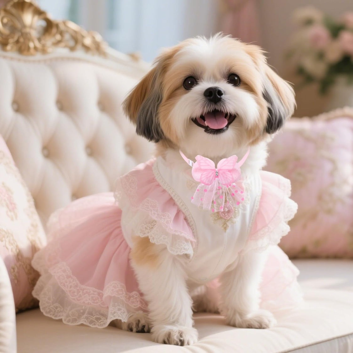 Puppy Bow Collars 20-Pack – Lace Pearl &amp; Butterfly Bow Ties, Adjustable 8.3–15.6 in for Small Dogs &amp; Cats – view 4