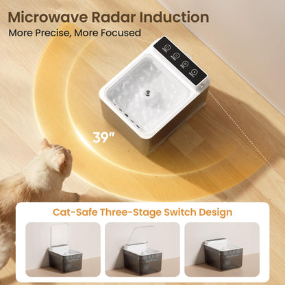 Automatic Sensor Pet Water Fountain 3 L – Radar Motion Sensing, USB-C Powered – view 3
