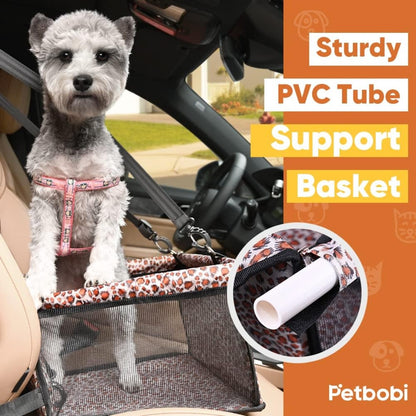 Small Dog Car Booster Seat – Foldable Front Seat with Sturdy Frame &amp; Breathable Mesh – view 4