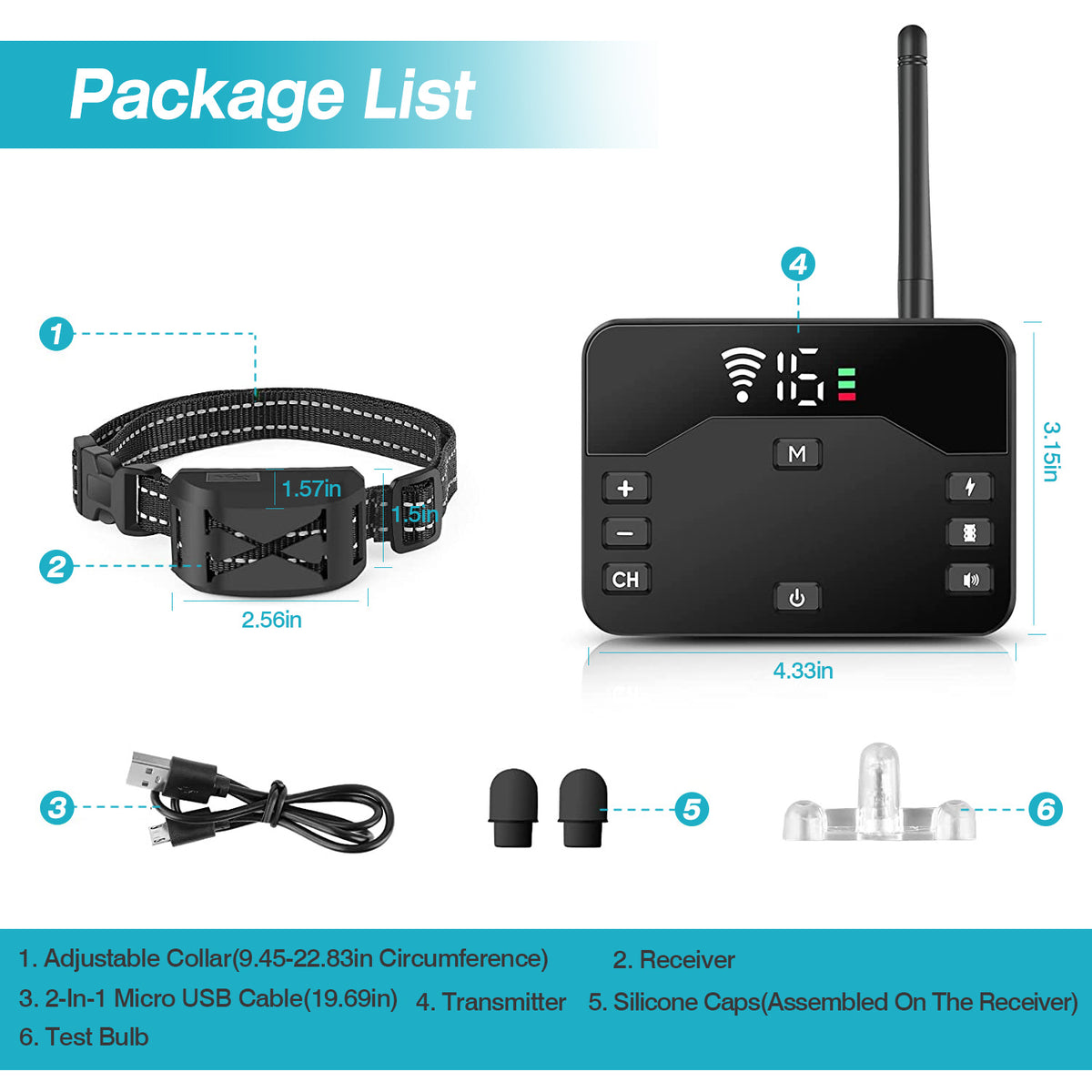 2-in-1 Wireless Dog Fence &amp; Training Collar – 20–850 ft, IPX6, 1 or 2 Collars – view 5
