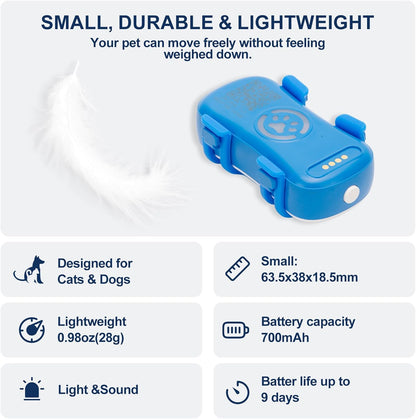 Real-Time Dog GPS Tracker – Geofence Alerts, Sound &amp; Light Finder, IP67 Waterproof (App Subscription Required) – view 2