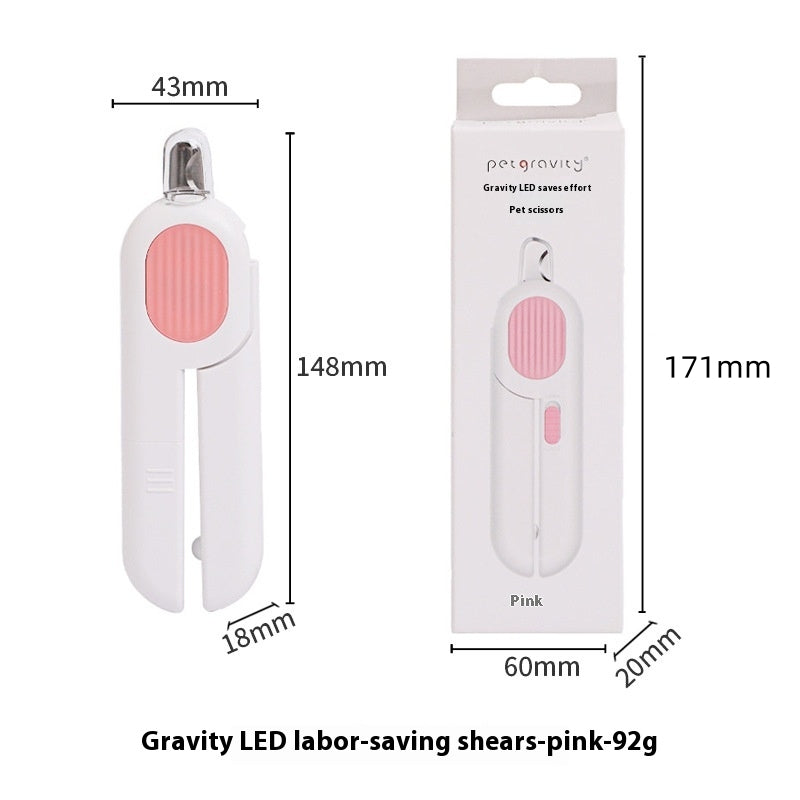 LED Cat Nail Clippers with Light – Stainless Steel Blade, 15 cm or Mini 10 cm, Pink or Blue – view 8
