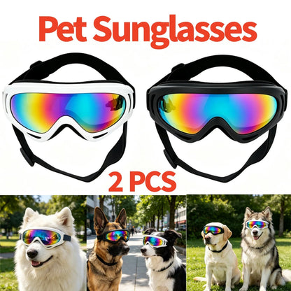 Dog Goggles 2-Pack, White &amp; Black – Adjustable Wraparound Eyewear for Medium &amp; Large Dogs – view 5