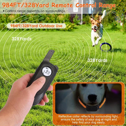 Remote Dog Training Collar with Voice Recording – 984 ft, Beep, Vibration &amp; Static, Rechargeable – view 3
