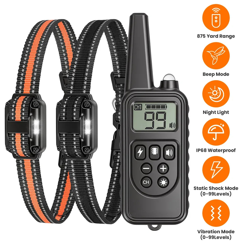 Remote Dog Training Collar – 875 Yard Range, 4 Modes, IP68 Waterproof, 1 or 2 Collars – view 13