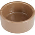Heavyweight Stoneware Hamster Food & Water Dish, Tip-Resistant Small Pet Bowl, Brown