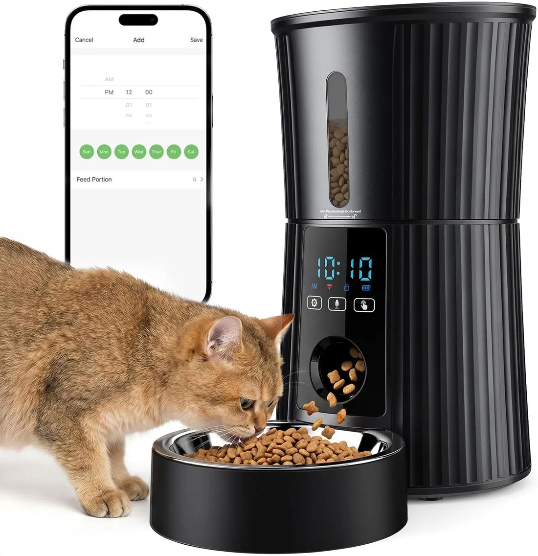 Wi-Fi Smart Pet Feeder, 4 L – App-Controlled Automatic Food Dispenser for Cats &amp; Dogs