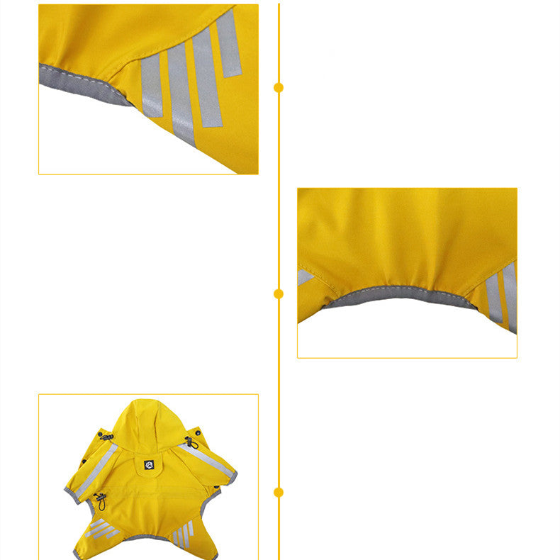 Full-Body Dog Raincoat – Waterproof 4-Leg Rain Suit – view 8
