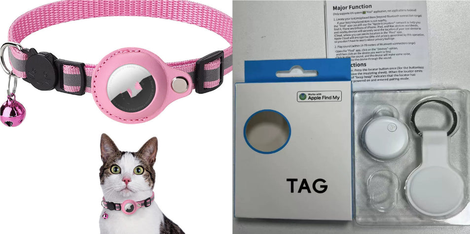 Reflective Nylon Collar with Waterproof Tracker Holder – For Round Bluetooth Trackers, Cats &amp; Dogs – view 15