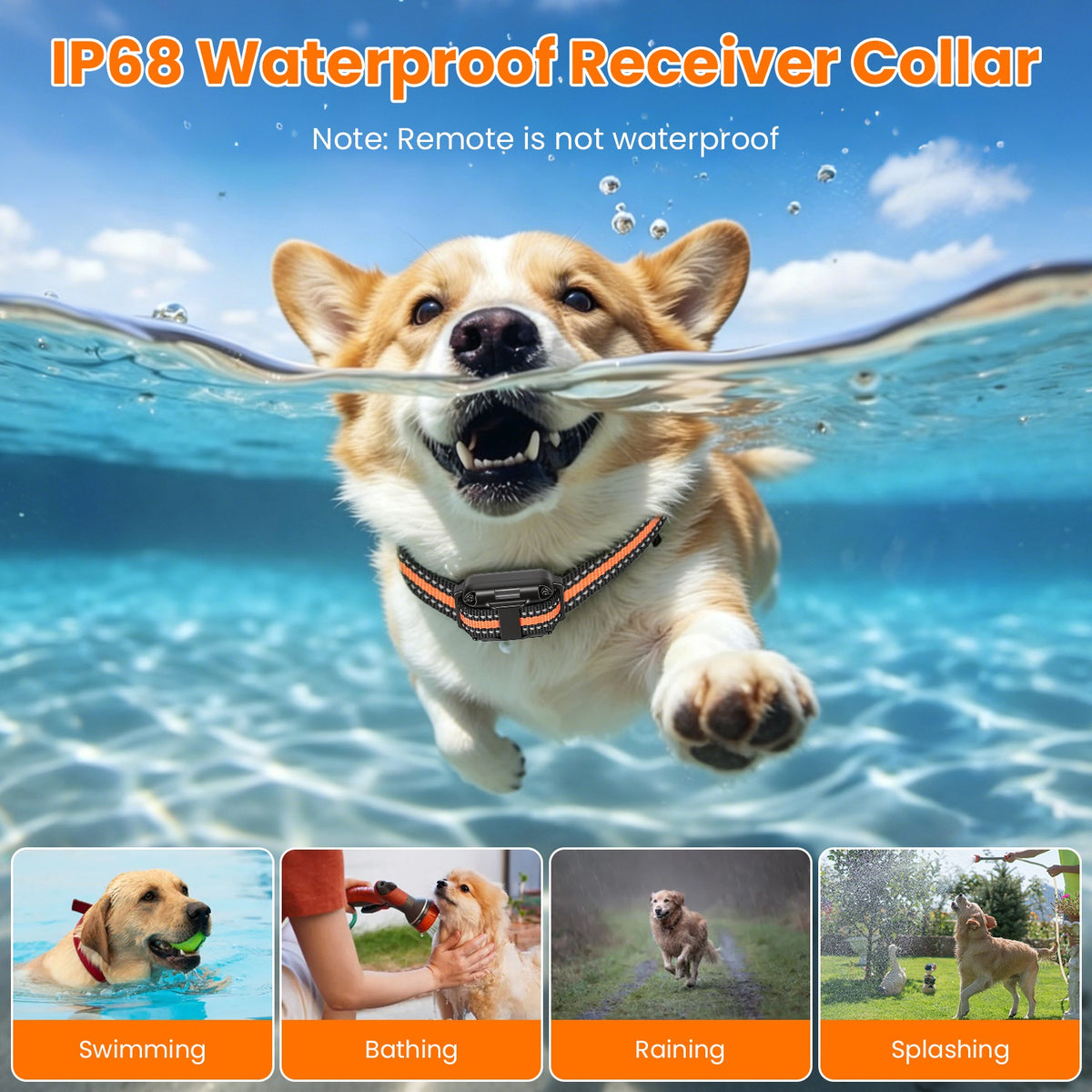 Rechargeable Dog Training Collar with Remote – 875 Yards, IP68 Waterproof, 1 or 2 Collars – view 7