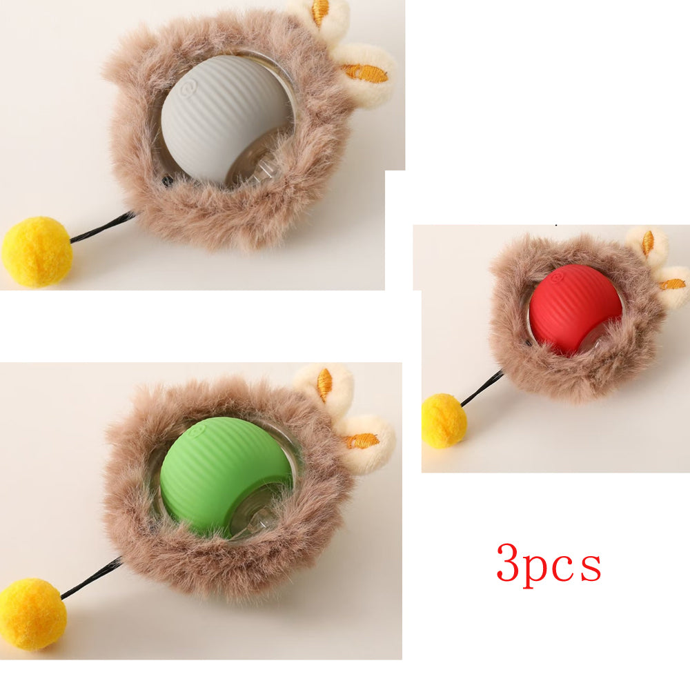 Self-Rolling Silicone Cat Ball – Interactive Moving Toy with Lights and 3 Play Modes – view 4